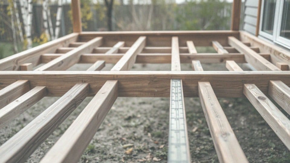 Jakie są zalecane rozstawienia legarów pod deskę kompozytową?