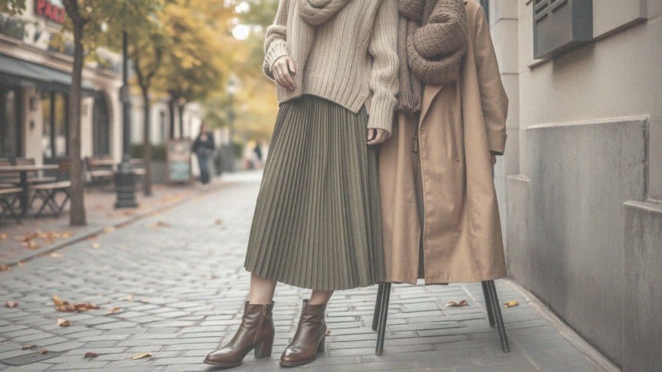 Jakie są możliwości stylizacji na jesień z plisowaną spódnicą?