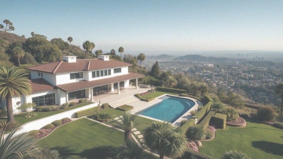 Jakie typy posiadłości są typowe w najbogatszej dzielnicy Los Angeles?
