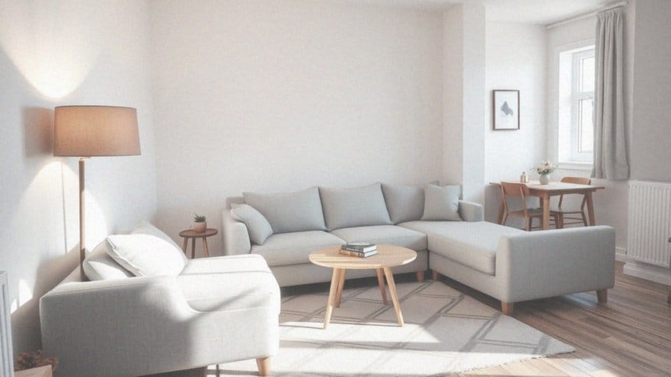 Jakie oświetlenie najlepiej sprawdzi się w małym salonie z narożnikiem i stołem?