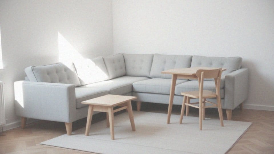 Mały salon z narożnikiem i stołem – jak go funkcjonalnie urządzić?